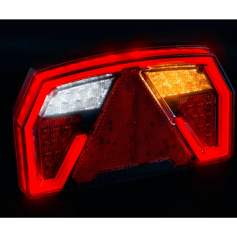 Lampa Stop, Tripla cu 7 functii, 12/24V, 24 x 14cm, Mufa 6 Pini Baionet, Neon [3]