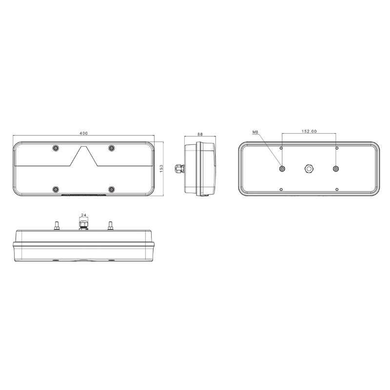 Lampa spate, stop, FT 500 LED, cu module - Fristom [5]