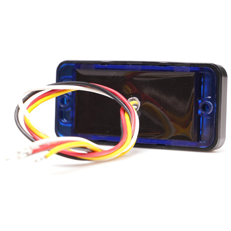 Lampa stroboscop auto, albastra, 12V-24V, 24 LED albastru, 8W IP6K9K [5]