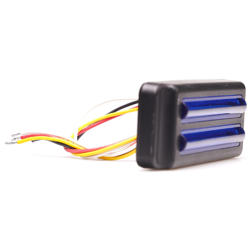 Lampa stroboscop auto, albastra, 12V-24V, 24 LED albastru, 8W IP6K9K [4]