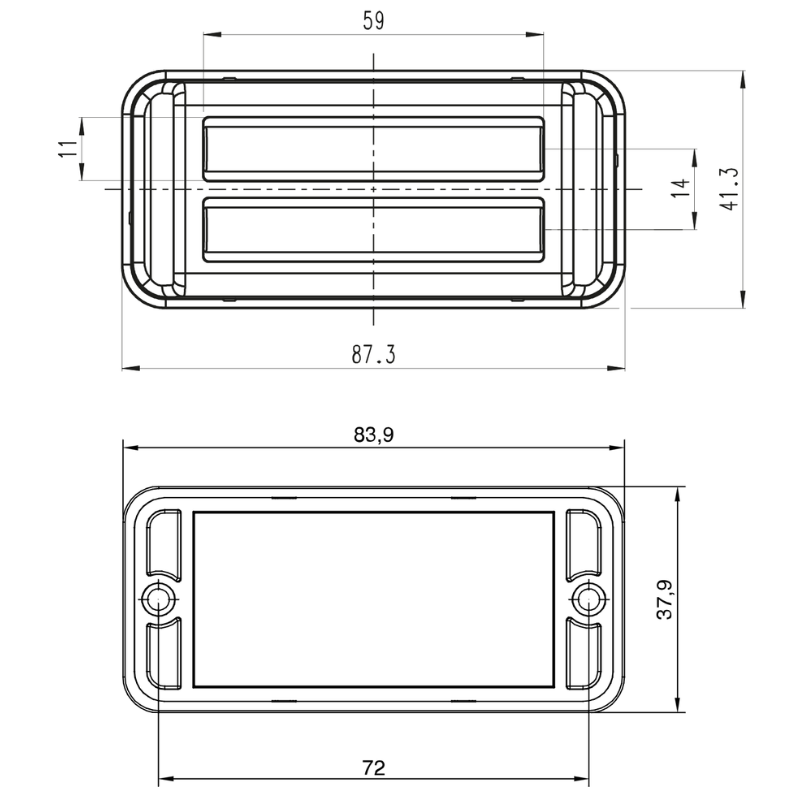 Lampa stroboscop auto, rosie, 12V-24V, 24 LED rosu, IP6K9K [11]