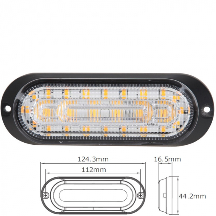 Lampa stroboscop cu functie de lampa pozitie rosie + stop, cablu 1m - Truck LED LW0048-1 [5]