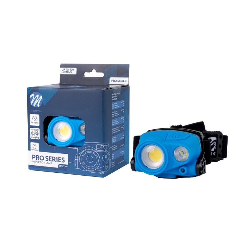 Lanterna de inspectie pentru cap, incarcare wirless si cablu, 400lm, 6500K [3]