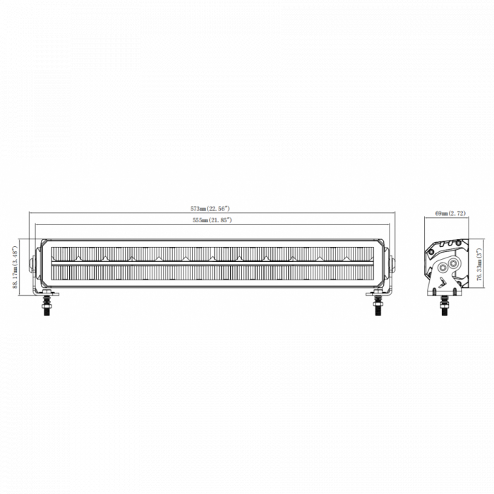 Led Bar cu pozitie, 1224V, 7927LM, 55.5cm - Truck LED L3423 [3]