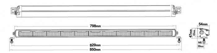 Led Bar Ledson cu pozitie Galbena si Alba + stroboscop Phoenix+ 32 80cm - Ledson 33305335 [6]