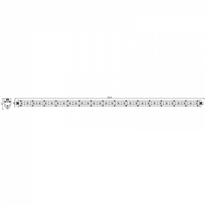 Led bar slim 30 x LED, 81.4cm, 1224V, 3000LM - Truck LED LB0105 [3]