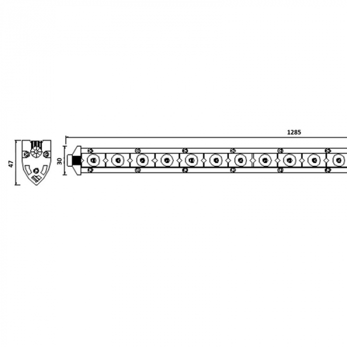 Led bar slim 48 x LED, 128.5cm, 1224V, 4800L - Truck LED LB0108 [2]