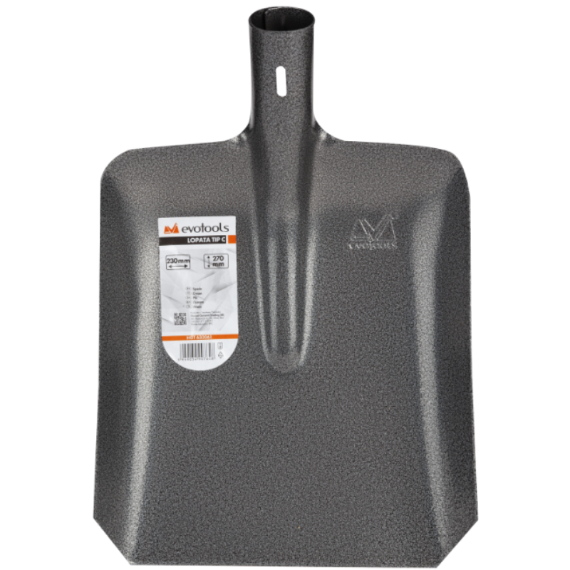 Lopata Tip C Gri Carbon, 27 x 23cm, Otel Mn50, pentru Gradinarit si Constructii [2]