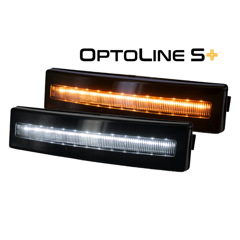 Lumina de pozitie cu fibra optica OptoLine S+ pentru parasolar Scania alb si galben-portocaliu [1]