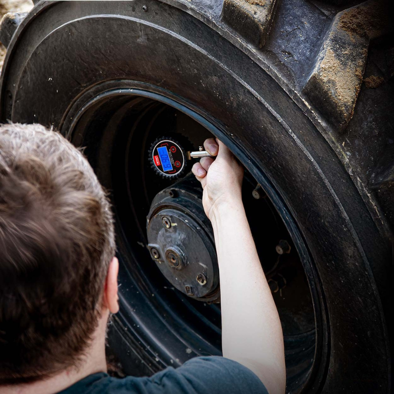 Manometru Digital Presiune Roti, 0-17 Bar 0-250 PSI, Cap Rotativ 360 Grade, Valva Eliberare Aer, Ecran LCD Iluminat [5]