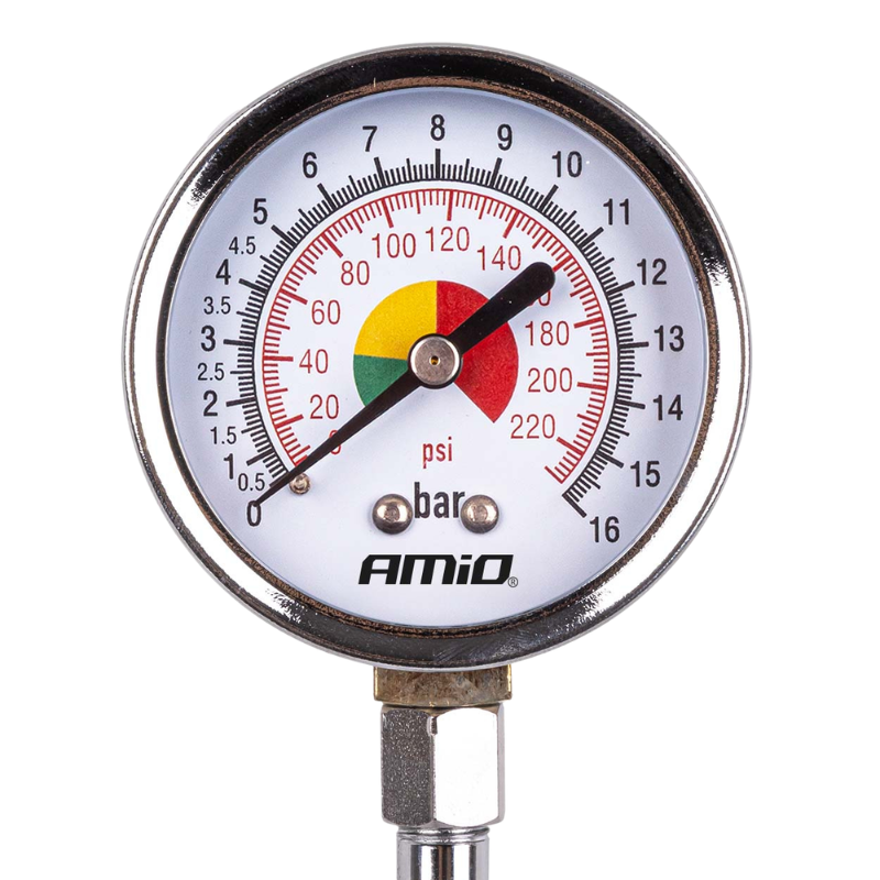 Manometru presiune roti TIR, 15 bar, metalic, verificare anvelope auto camion SUV [7]