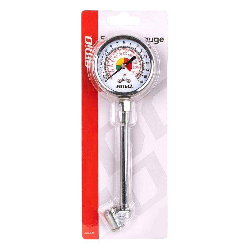 Manometru presiune roti TIR, 15 bar, metalic, verificare anvelope auto camion SUV [8]