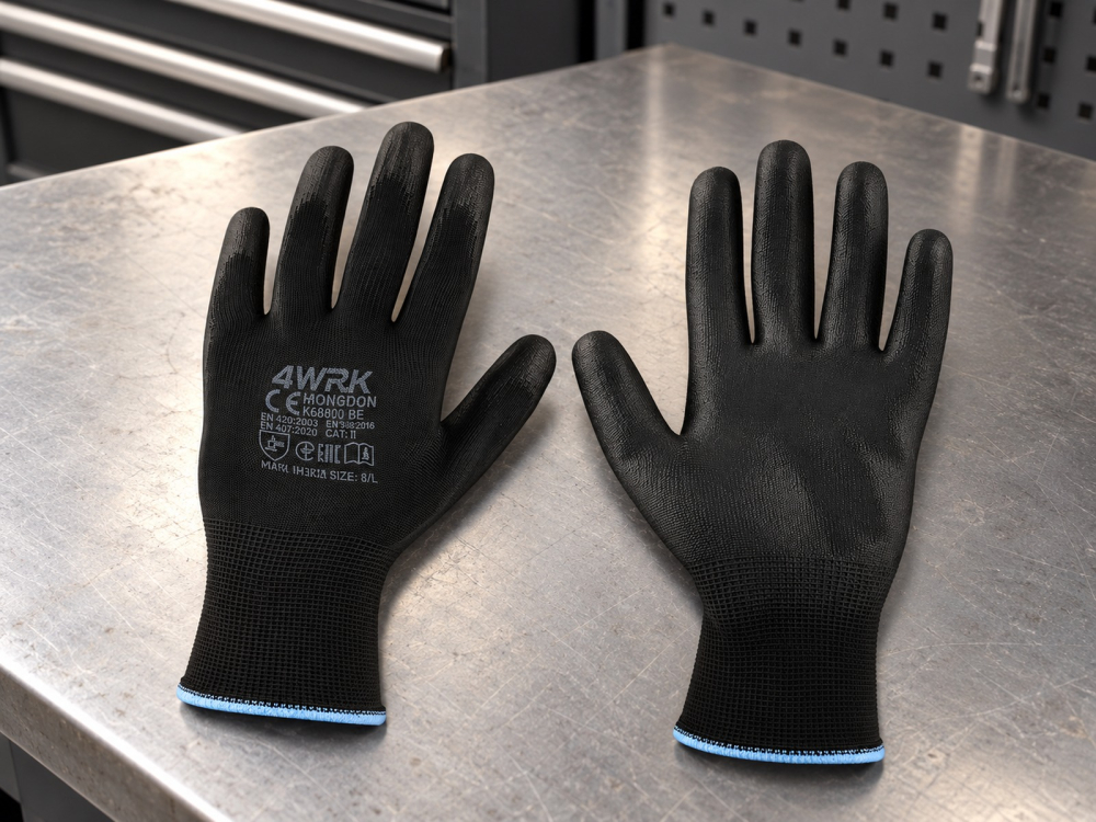 Manusi de lucru MONSOON XKS6002, Negru, cu acoperire PU [5]