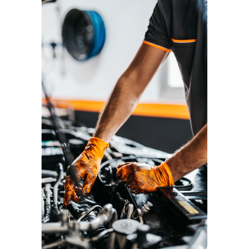 Mănuși de nitril Grippaz 240mm 50buc/cutie, Orange [2]