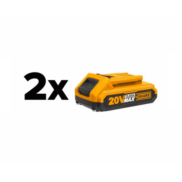 Masina de gaurit si insurubat cu percutie + 2 acumulatori 20v [4]
