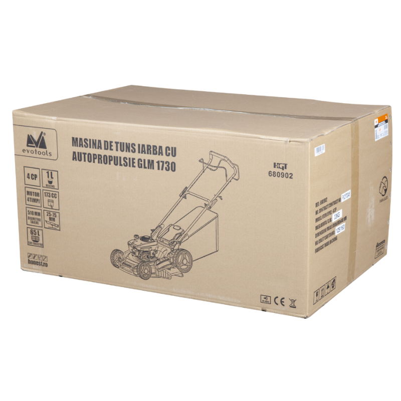 Masina de Tuns Iarba cu Autopropulsie GLM 1730, 4 CP, 173 CC, 510 mm Latime Taiere, Cos 65 L [2]