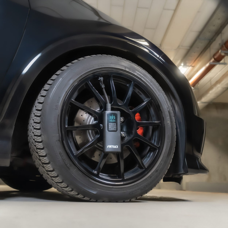 Pistol umflat roti cu acumulator 4000mAh, portabil, fara fir, 10 bari, display digital, USB-C [3]