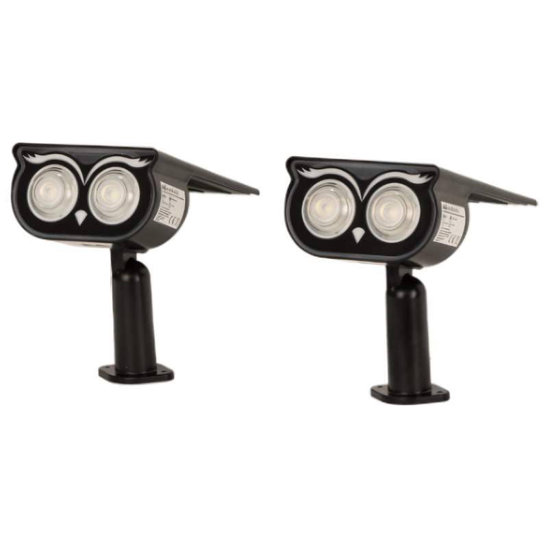 Mini Lampa Solara Decorativ, Design Bufnita, 2W, 110Lm, IP65 [1]