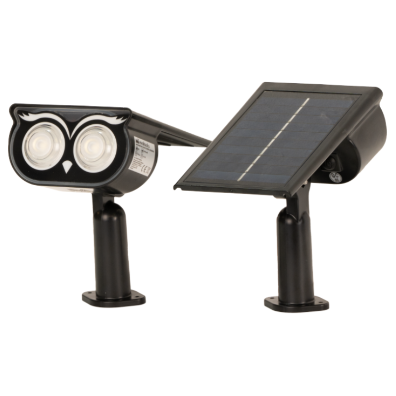 Mini Lampa Solara Decorativ, Design Bufnita, 2W, 110Lm, IP65 [3]