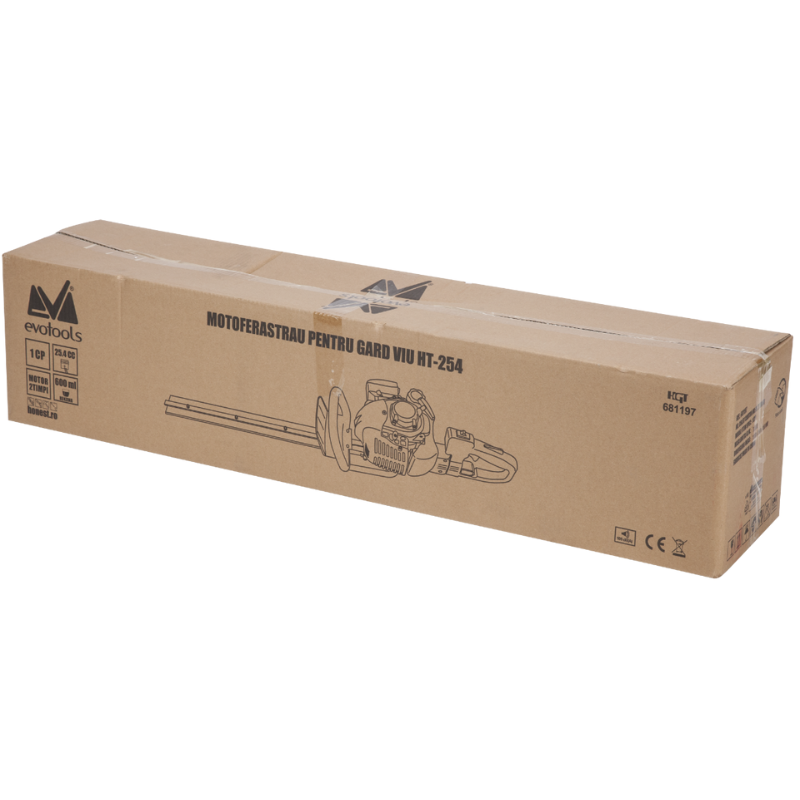 Motoferastrau pentru Gard Viu, Motor Benzina 2 Timpi 1 CP, Lama 65 cm, Maner Rotativ 180 grade, 9000 opm [7]