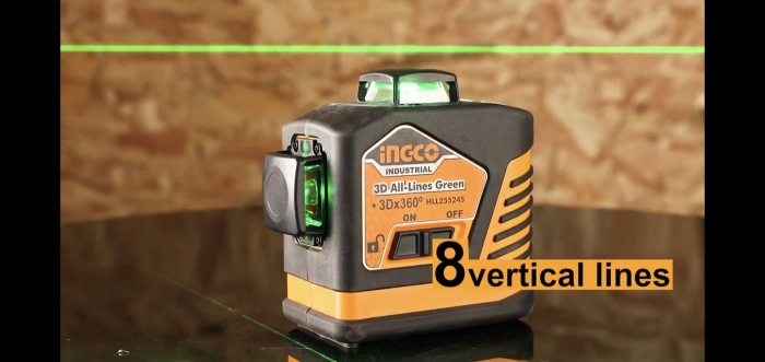 Nivela laser multi-linie, 3D, cu valiza, baterii reincarcabile + suport universal [4]