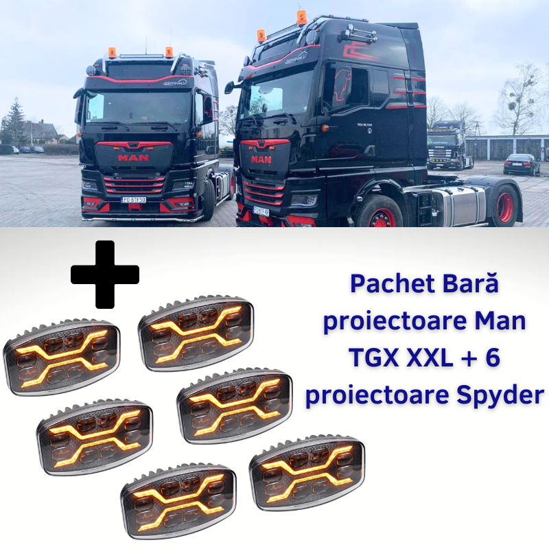 Pachet complet Bara proiectoare H Man TGX XXL, GX + 6 proiectoare Spyder [13]