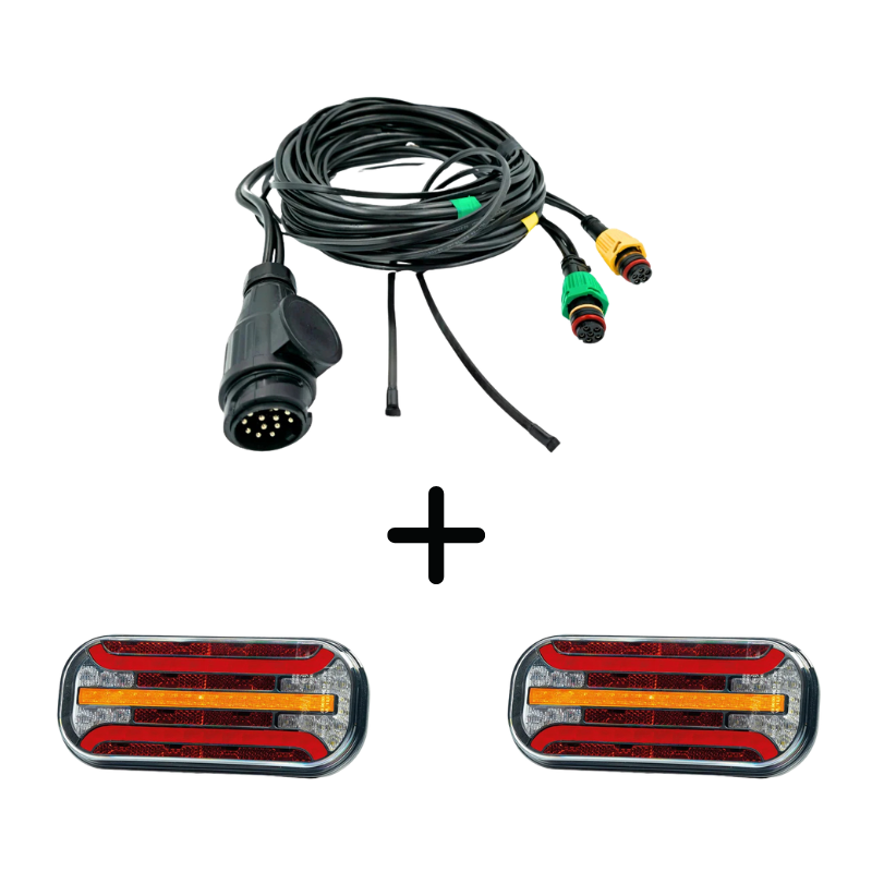 Pachet iluminare remorca FT-230 NT COF LED DI BAJONET + FT-230 NT PM LED DI BAJONET – triple + cablaj 10m, 13Pini [2]