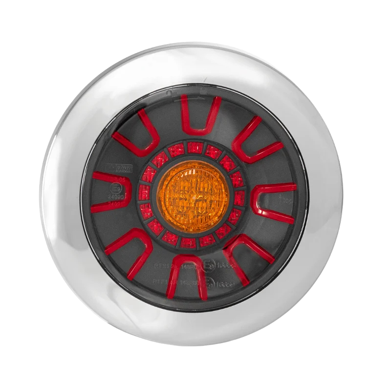 Pachet iluminare remorca FT-313 LED CHROME BAJONET – triple + cablaj 4,5 m, 7Pini [2]