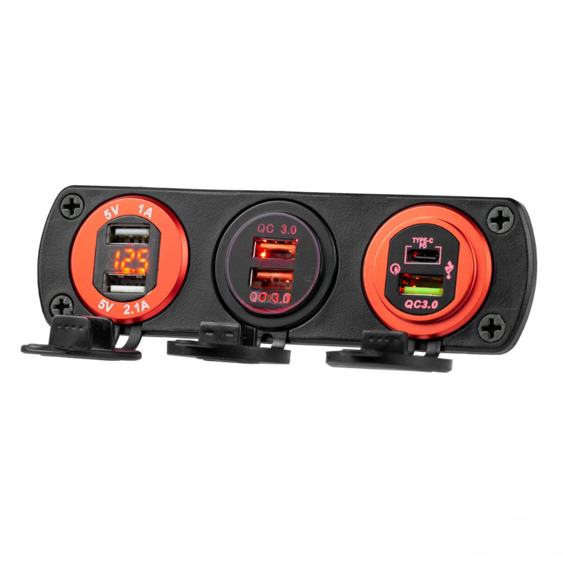 Panou Suport Incastrabil 3 Gauri pentru Prize Auto [3]