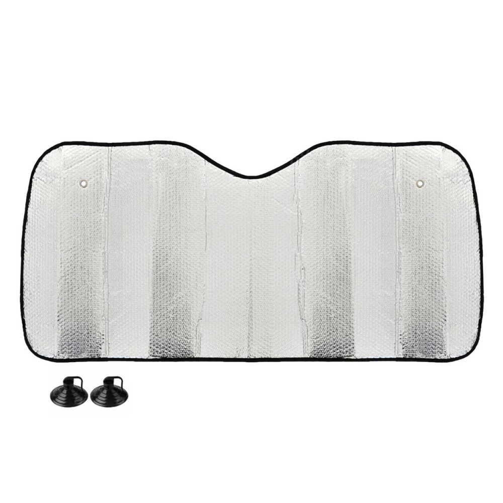 Parasolar Auto Parbriz 150x80cm, Argintiu, Cu Bule PE - Protectie Solara [1]