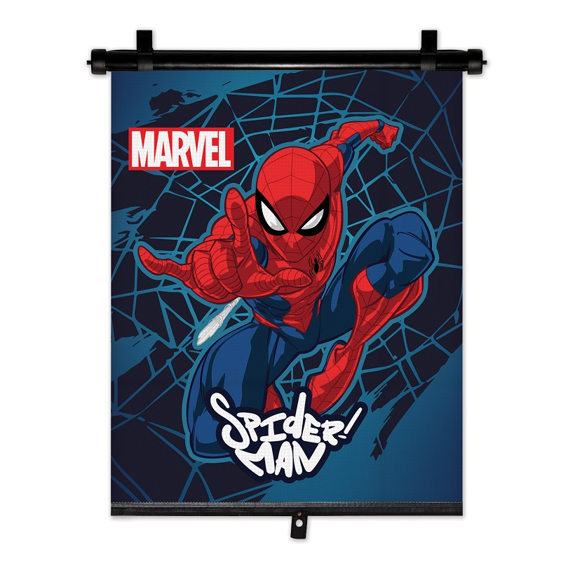 Parasolar Auto Rulou Geam Spate, 36x45cm, Model SPIDER-MAN - Protectie Solara Copii [1]