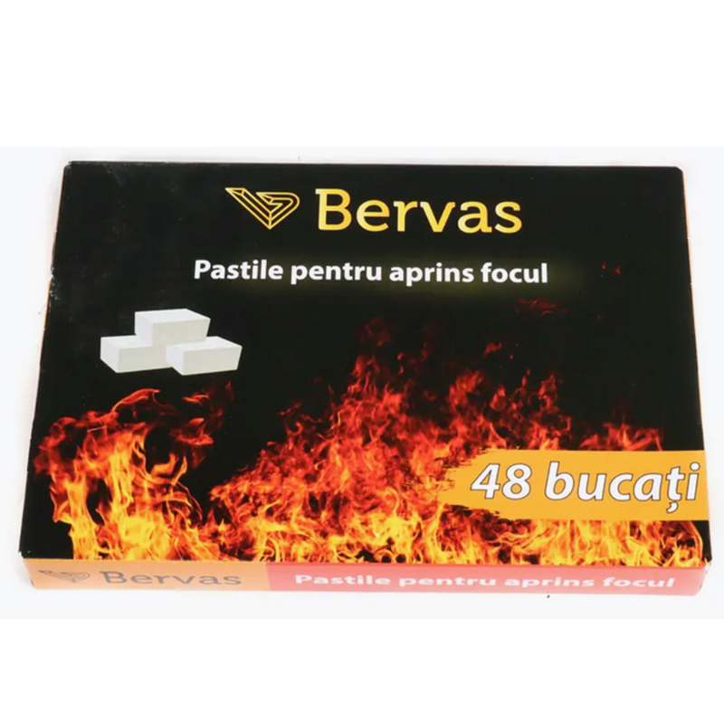 Pastile aprins focul, set 48 bucati, pentru soba, semineu, centrala si gratar, timp aprindere 15 secunde [2]