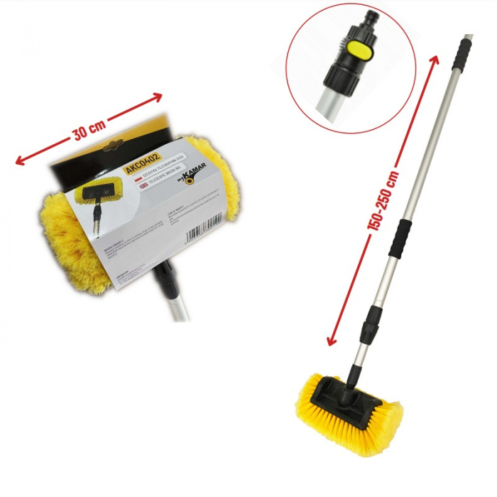 Perie auto, pentru spalat, cu maner telescopic, 250cm, profesionala [2]