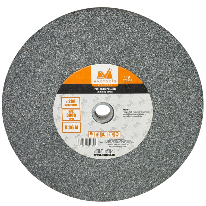 Piatra polizor 20x2x1,6 cm, granulatie 36, pentru slefuire metal [2]