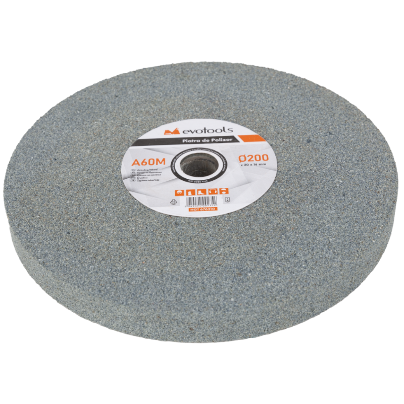 Piatra polizor banc 20cm, granulatie 60 grosime 2cm, alezaj 1.6cm, slefuire degrosare [2]