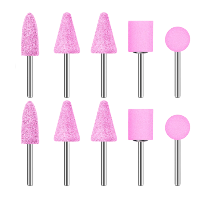 Pietre de slefuit, set 10 bucati, tija 3mm, biax, mini polizor, accesorii scule [2]