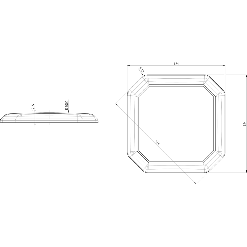 Plafonieara, Lampa interior auto, 2 intensitati, 12.4 x 12.4cm, 12/24V [3]