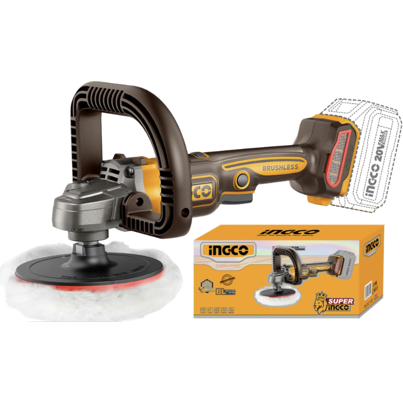 Polizor unghiular 20V brushless ,18cm M14 viteza, variabila pentru polish auto [2]