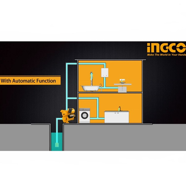 Pompa apa suprafata de adancime (hidrofor), 1100w, 70 l/min - INGCO  JP11008 [2]