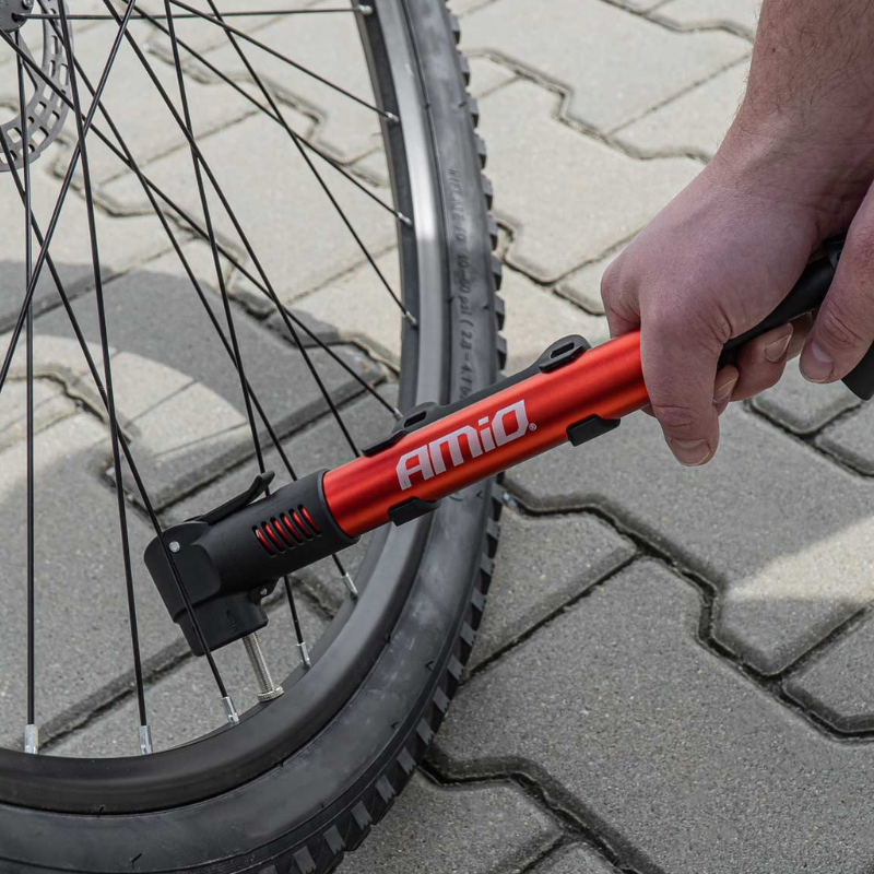 Pompa Manuala Bicicleta PU01 din Aluminiu, 28cm, Valve Presta si Schrader [5]