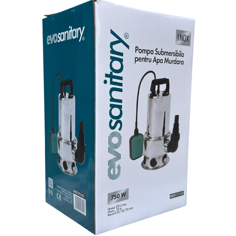 Pompa submersibila apa murdara, inox, 750W, debit 180L, min inaltime 10m [3]