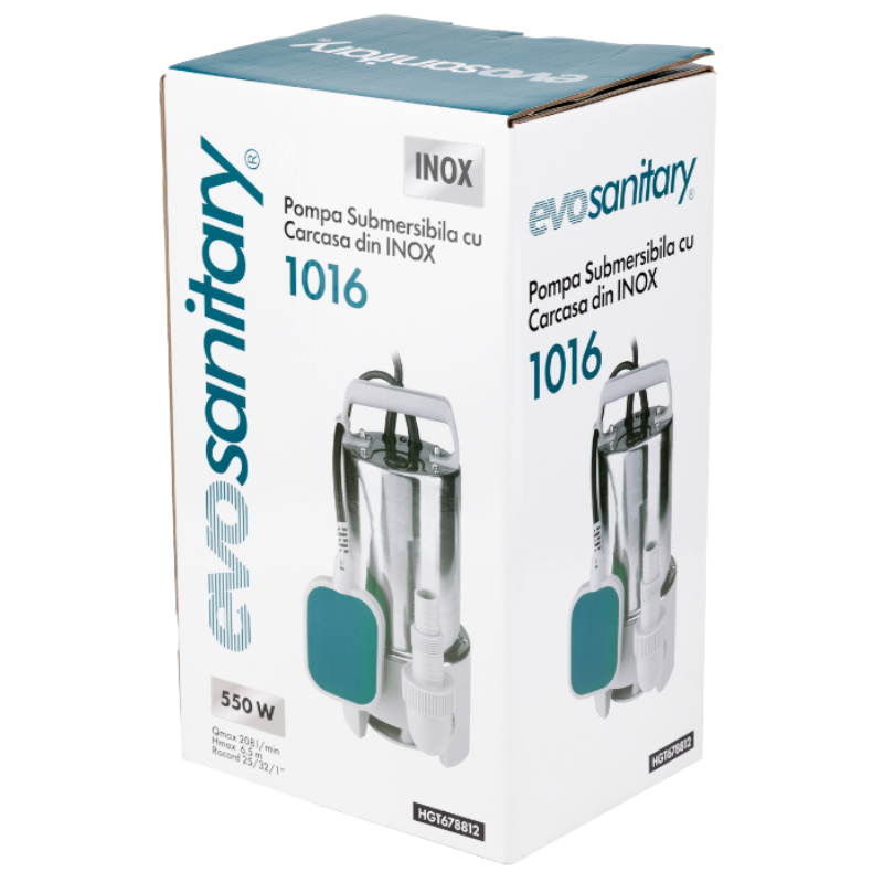 Pompa Submersibila INOX 1016, 550W, 208L/min, Inaltime 6.5m, Adancime 7m [5]