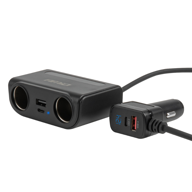 Prelungitor bricheta auto, 120W cu 2 prize, USB-C, USB-A [4]