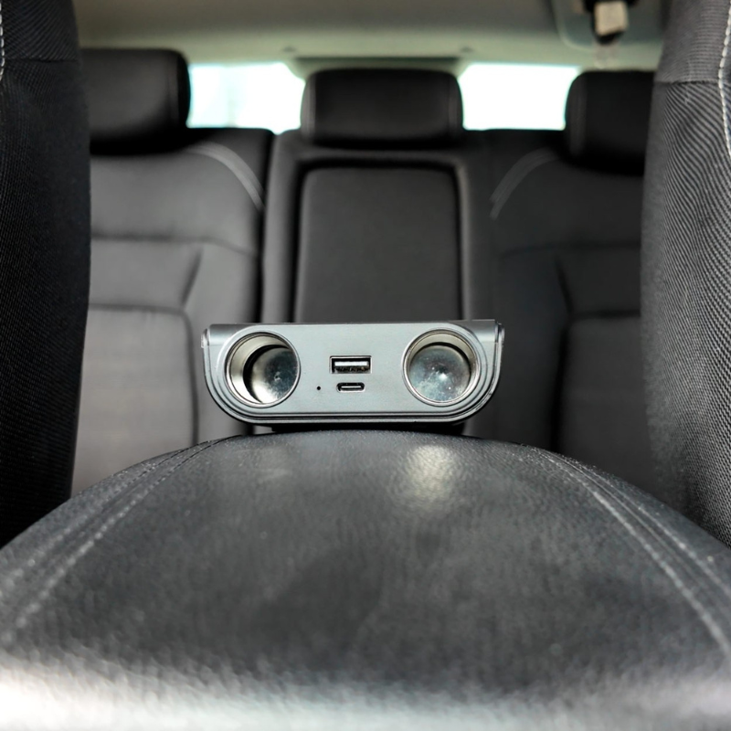 Prelungitor bricheta auto, 120W cu 2 prize, USB-C, USB-A [2]