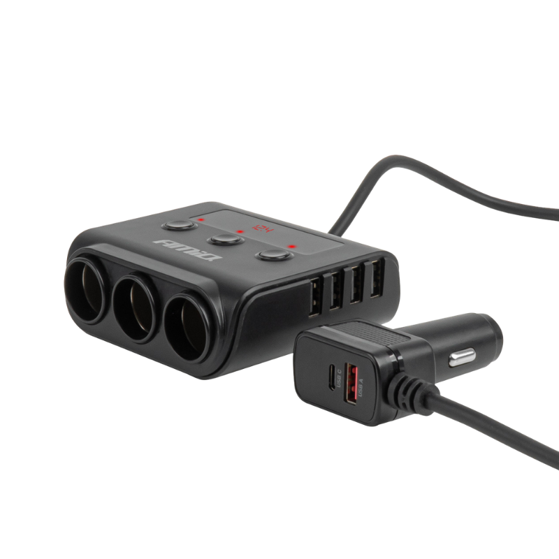 Prelungitor bricheta auto, 180W cu 4 USB si afisaj LED [5]