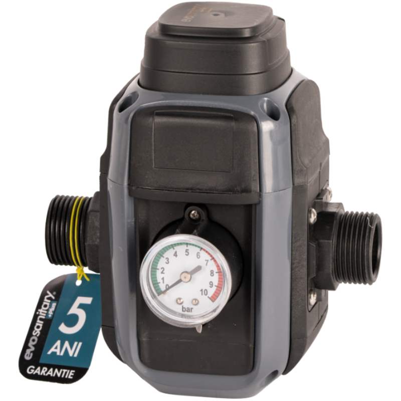 Prescontrol Electronic, 1.1 KW, Reglare Presiune 1.3-9.8 bar, Protectie Lipsa Apa, Montaj Simplu, 18x13.7x17.3 cm [2]