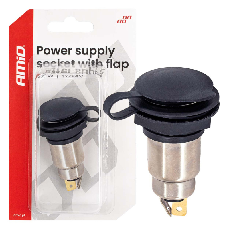 Priza auto suplimentara, 12/24V, 250W, cu capac, protectie praf, pentru vehicule [1]