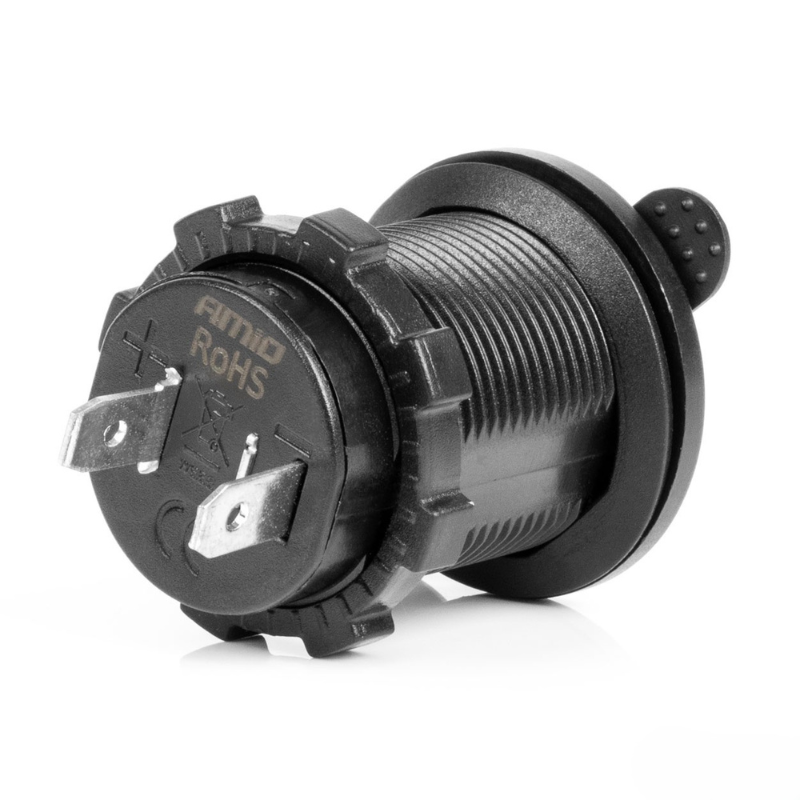 Priza Bricheta Auto Impermeabila, Iluminare LED Albastru, 12V/24V [2]