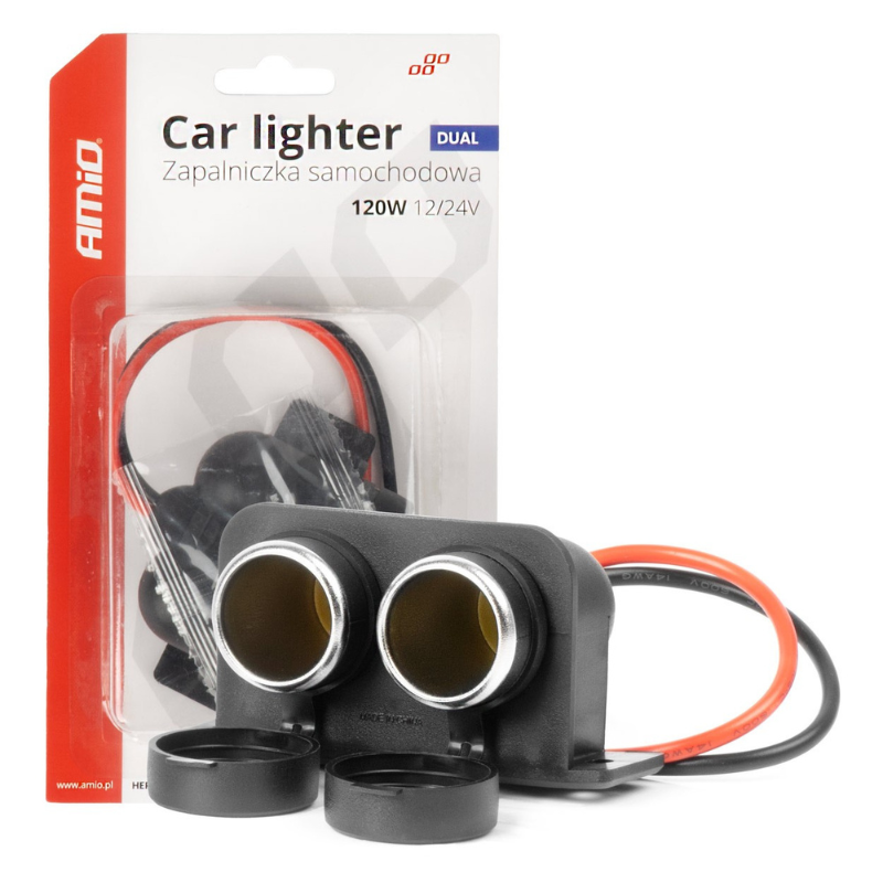 Priza Dubla Bricheta Auto Ermetica, 12V/24V [1]