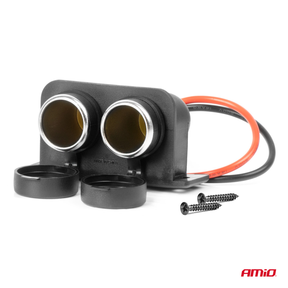 Priza Dubla Bricheta Auto Ermetica, 12V/24V [2]